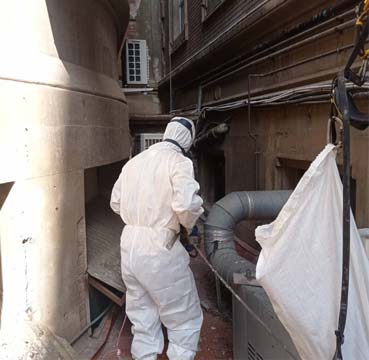 Servicios de manipulación de amianto